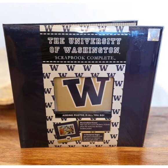 University of Washington Scrapbook Kit Album College Stickers UW Huskies - Picture 1 of 13